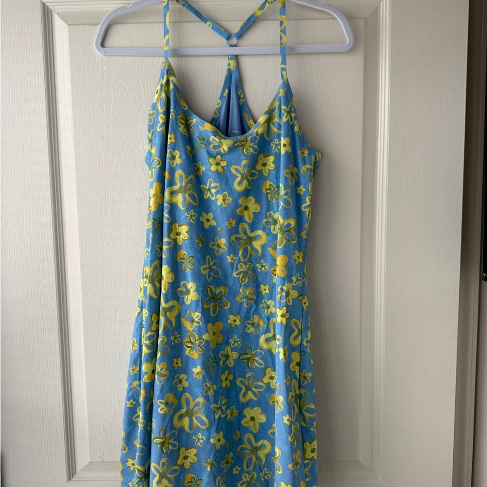 Outdoor Voices Blue and Yellow Floral Mini Dress - Picture 2 of 7